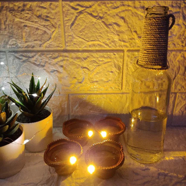LED Water Sensor Diyas (Pack of 6/12/18/24)