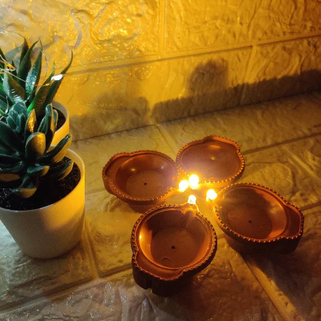LED Water Sensor Diyas (Pack of 6/12/18/24)