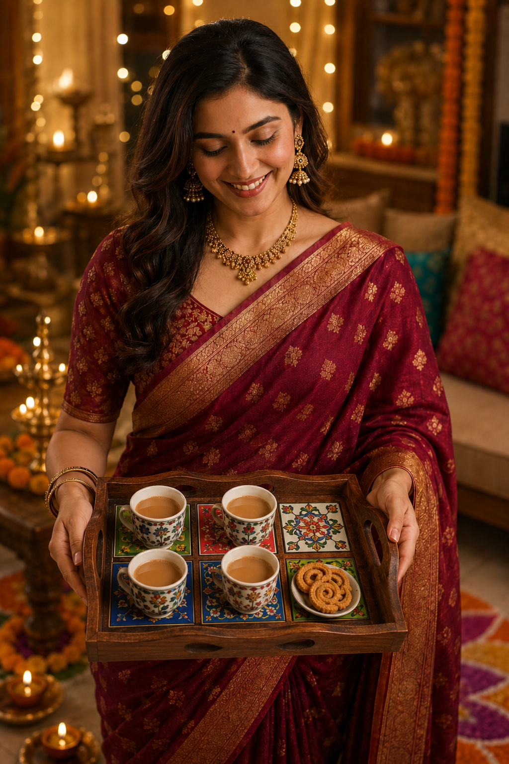 Jaipur-Wooden Serving Tray