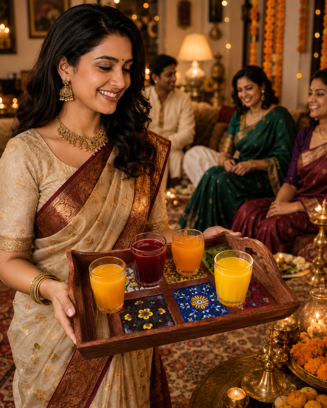 Jaipur-Wooden Serving Tray