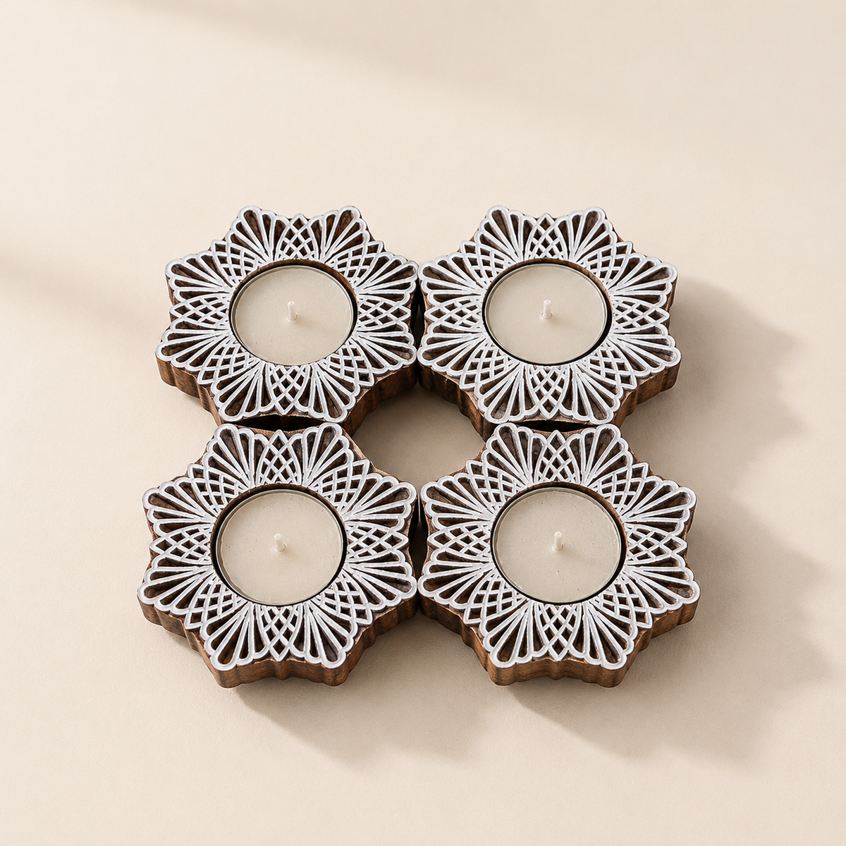 Jaipur TeaLight Holder-Wooden