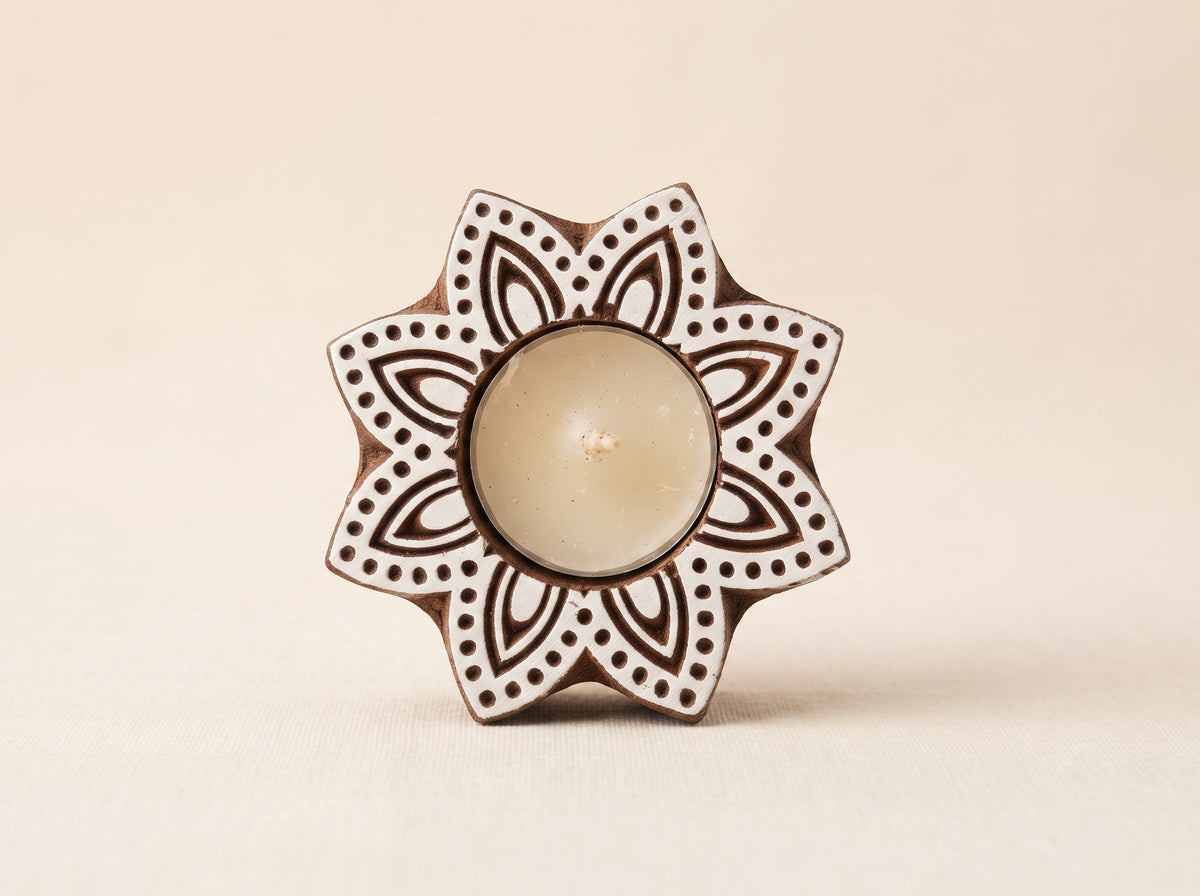 Jaipur TeaLight Holder-Wooden