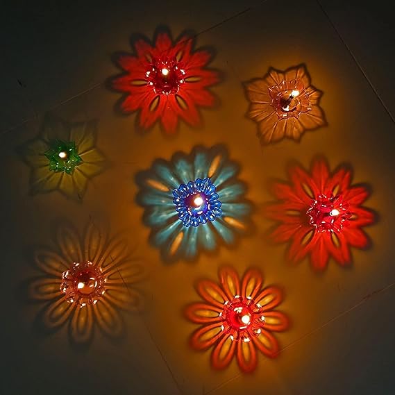 3D Reflective Shadow Diya Set | Traditional | Pack of 6/12